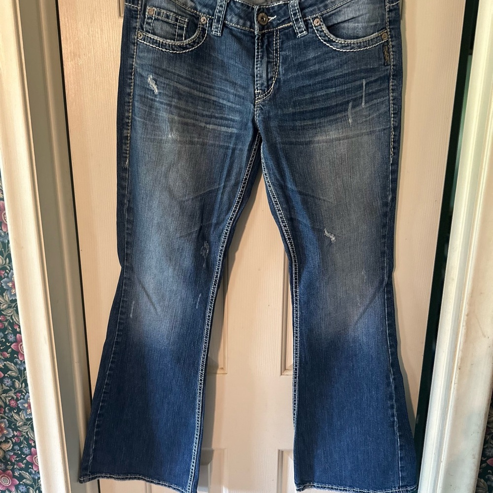 Silver Eden Flare Y2K Women's Jeans